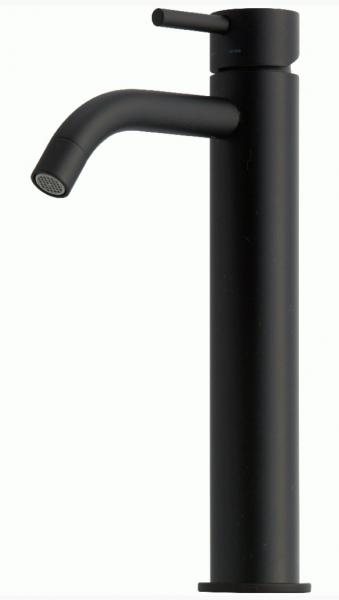 Lavabo Mira 050 h&oslash;j h&aring;ndvaskarmatur  - Mat sort