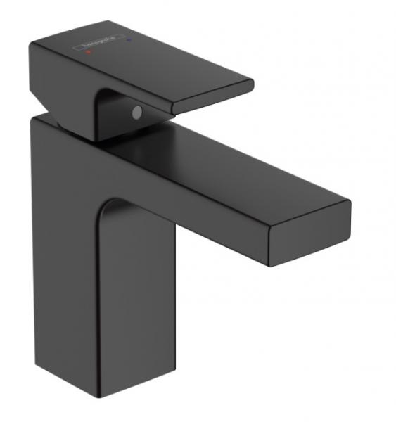 hansgrohe Vernis Shape 100 h&aring;ndvaskarmatur m/l&oslash;ft-op bundventil - Mat sort