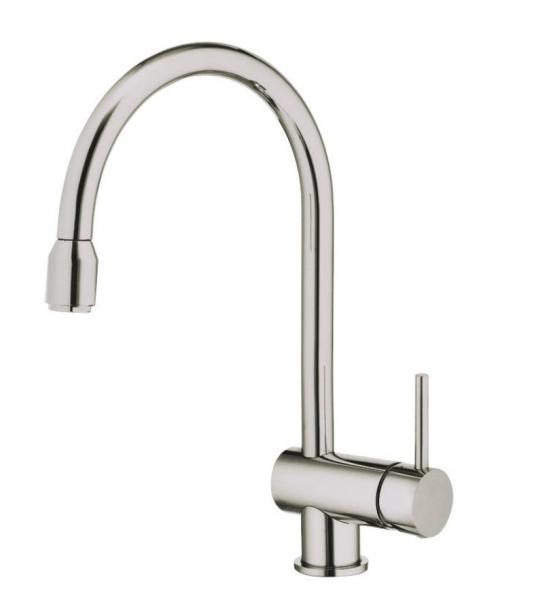 Cass&oslash;e Newform XT k&oslash;kkenarmatur m/udtr&aelig;k - B&oslash;rstet krom