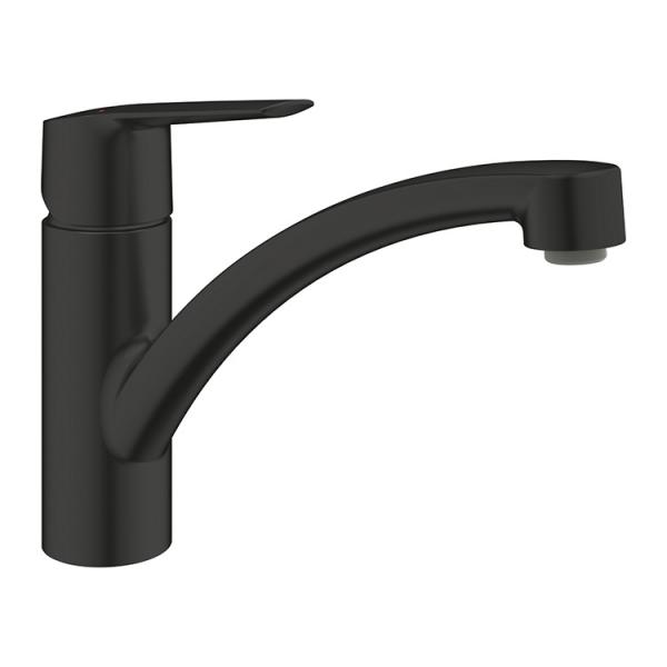 Grohe Start k&oslash;kkenarmatur m/lav svingtud - Mat sort