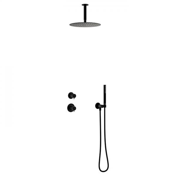 Damixa Iris DS 2 brusesystem til indbygning - Loft - Mat sort