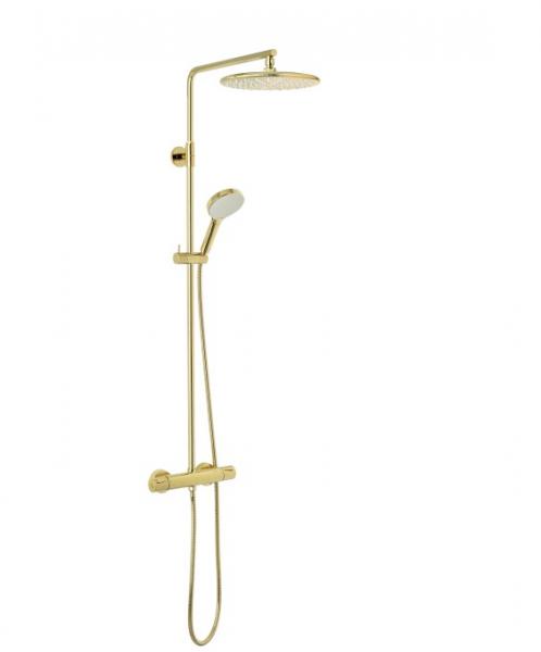 Damixa Silhouet komplet brusesystem - &Oslash;250 - Poleret messing