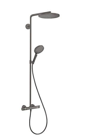 hansgrohe Raindance Select S 240 PowderRain brusesystem - B&oslash;rstet sort krom