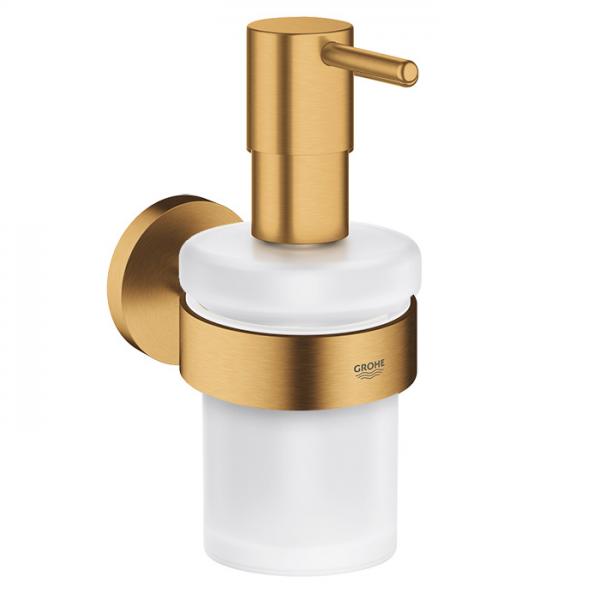 Grohe Essentials komplet s&aelig;bedispenser t/v&aelig;g - B&oslash;rstet Cool Sunrise