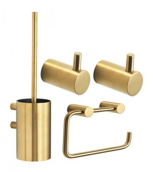 Pressalit tilbeh&oslash;rspakke til bad - B&oslash;rstet messing