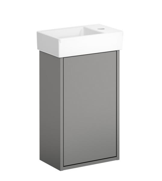 Gustavsberg Artic Small 33 m&oslash;bels&aelig;t - vask til venstre - Askegr&aring;/hvid