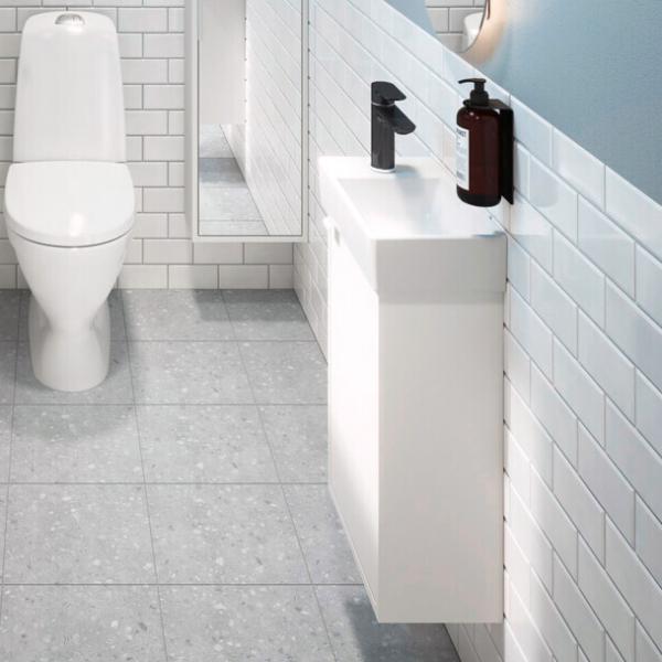 Gustavsberg Artic Small 33 m&oslash;bels&aelig;t - vask til h&oslash;jre - Hvid/hvid