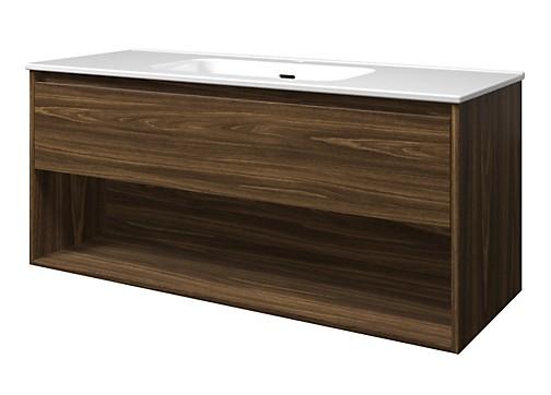 Sanibell Proline m&oslash;bels&aelig;t 120 m/integrerede greb og &aring;ben hylde - Cabana eg