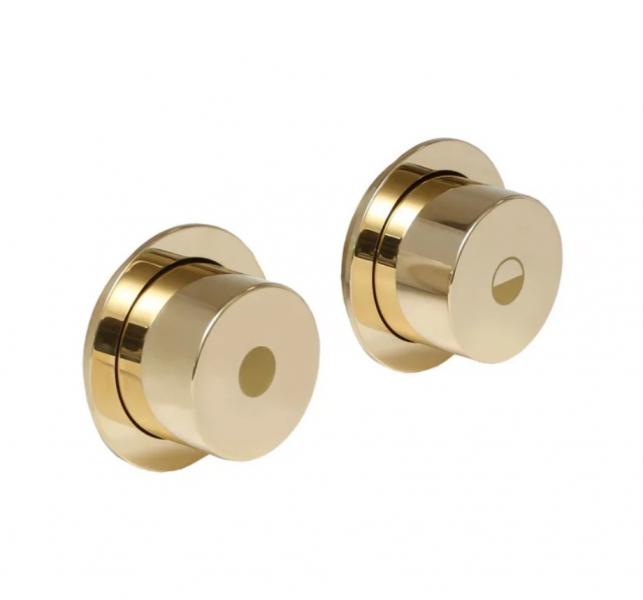 Vola A83 pneumatisk dobbelt trykknaps&aelig;t - Messing natur