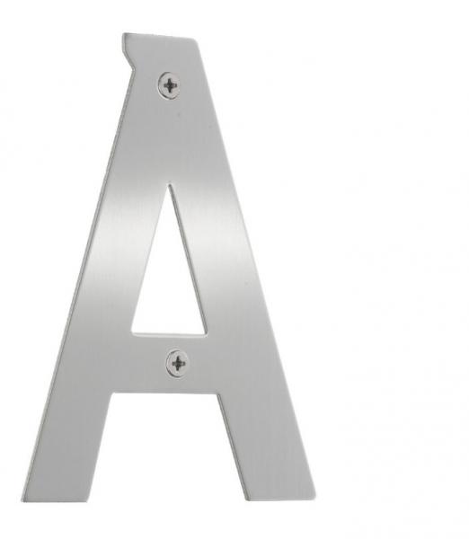 Beslagsboden husbogstav A - B&oslash;rstet rustfrit st&aring;l
