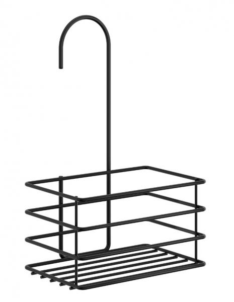 Beslagsboden enkel brusekurv til blandingsbatteri - H&oslash;j kurv - Mat sort