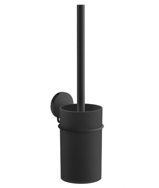 Beslagsboden Puck selvkl&aelig;bende toiletb&oslash;rste - Mat sort/sort