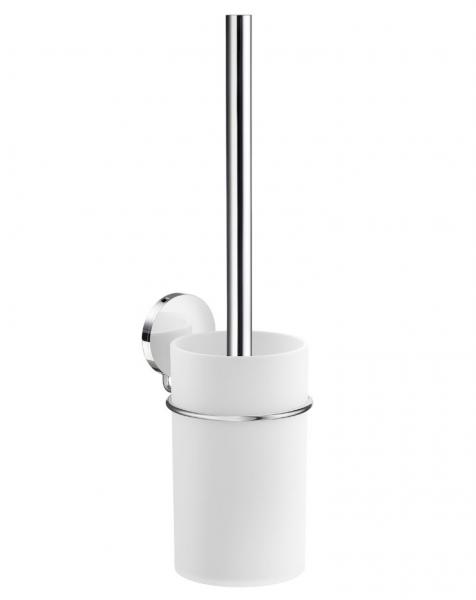 Beslagsboden Puck selvkl&aelig;bende toiletb&oslash;rste - Hvid/krom