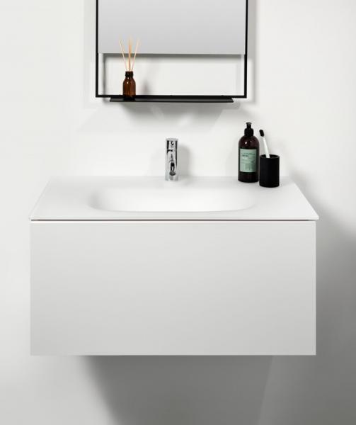 Bath 121 m&oslash;belvask i glas - Mat hvid