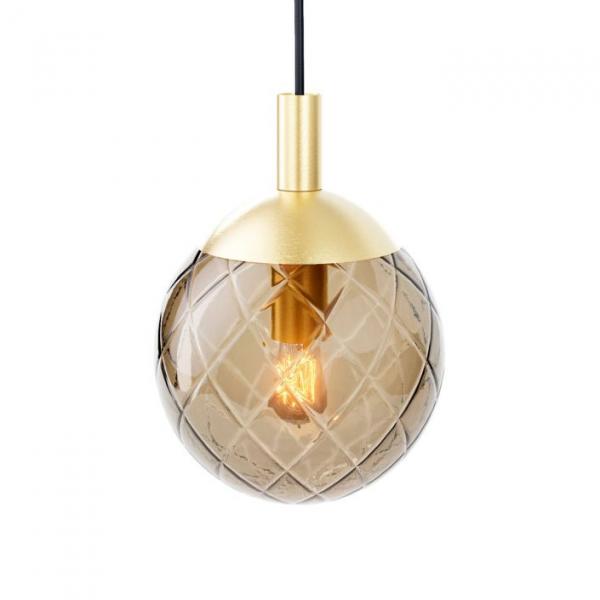 Cass&oslash;e Luna pendel m/bruntonet glas - B&oslash;rstet messing