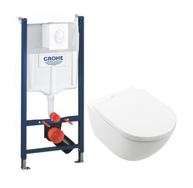 V&B Subway 3.0 m/CeramicPlus og TwistFlush toiletpakke inkl. s&aelig;de m/soft-close, cisterne og hvid betjening