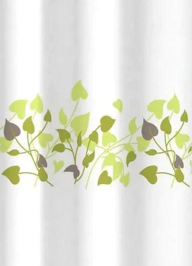 Hefe badeforh&aelig;ng m/gr&oslash;nne blade 120 x 200 cm