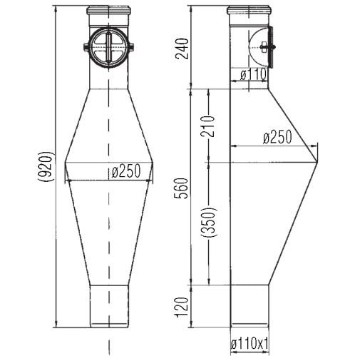 ACO rottestop til 110mm rustifri afl&oslash;bsr&oslash;r