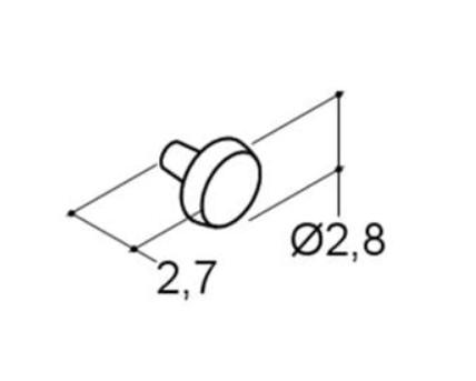 Dansani Dot greb - &Oslash;2,8 mm - Krom