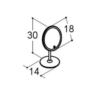 Dansani HANDY makeupspejl til bord m/lysstyring - x5 forst&oslash;rrelse - Alu