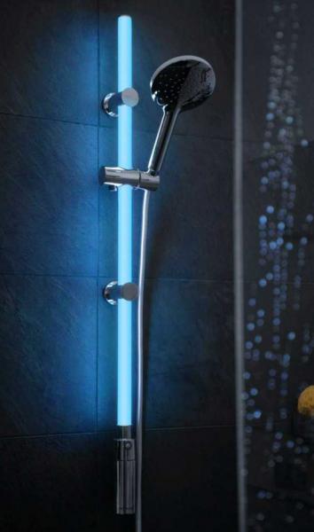 Wenko bruses&aelig;t m/12 LED farver i brusestang - &Oslash;120 - Kan ogs&aring; limes