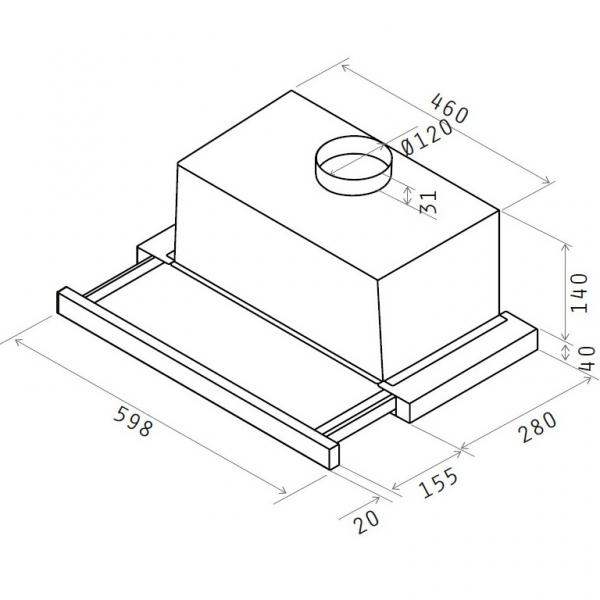 Eico Tel 60 WH emh&aelig;tte til v&aelig;gmontering m/udtr&aelig;k - Hvid