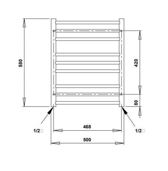 Str&oslash;mberg Sorano h&aring;ndkl&aelig;det&oslash;rrer - 50x58 cm - Rustfrit st&aring;l