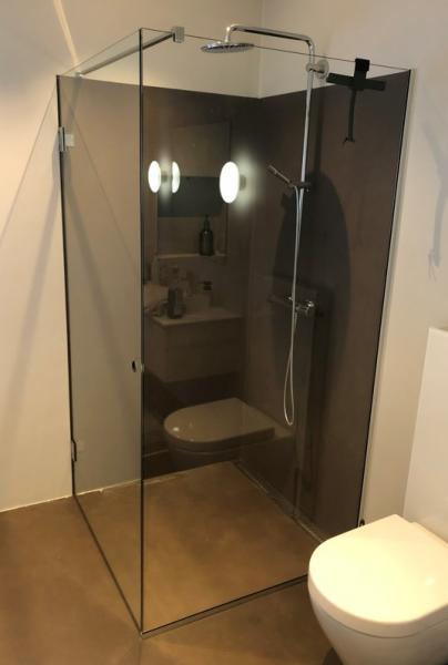 Bath bruseniche m/fast v&aelig;g - Klar glas - Messing