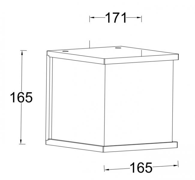 Lutec Architectural Doblo udend&oslash;rslampe til v&aelig;g 3000K