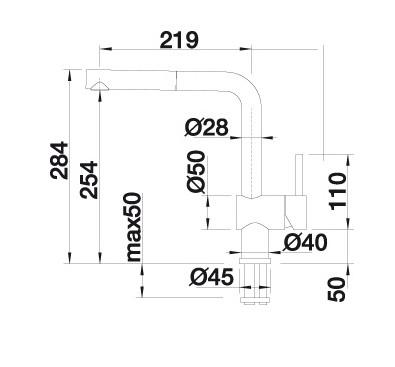 Blanco Linus-S k&oslash;kkenvandhane m/udtr&aelig;k - Tr&oslash;ffel