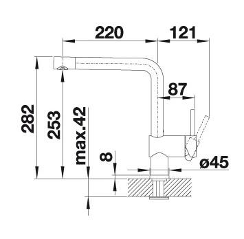 Blanco Linus k&oslash;kkenarmatur - Tr&oslash;ffel