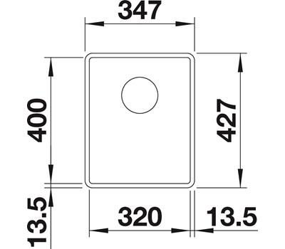 Blanco Subline 320-F k&oslash;kkenvask - Antracit