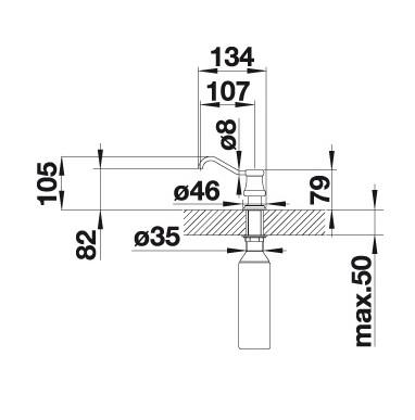 Blanco Vicus s&aelig;bedispenser - Krom