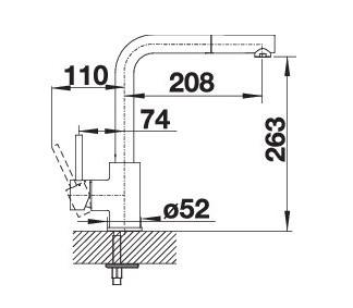 Blanco Mila-S k&oslash;kkenarmatur m/udtr&aelig;k - Mat sort