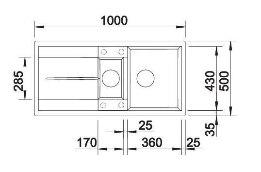 Blanco Metra 6S UX k&oslash;kkenvask - Soft white