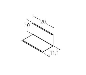 Dansani hylde til spejlskab - Lakeret st&aring;l