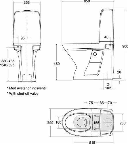If&ouml; Spira gulvtoilet 6261 m/Rimfree og If&ouml; Clean - H&oslash;j model
