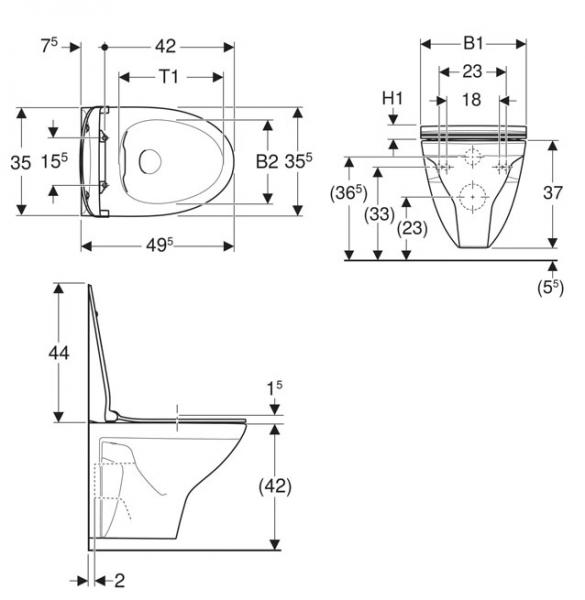If&ouml; Spira Classic Rimless v&aelig;gh&aelig;ngt toilet m/s&aelig;de og If&ouml; Clean