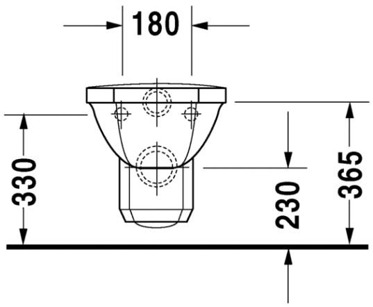 Duravit 1930 v&aelig;gh&aelig;ngt toilet - Wondergliss