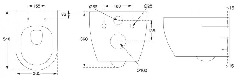 Pressalit v&aelig;gh&aelig;ngt toilet m/Sway D2 s&aelig;de