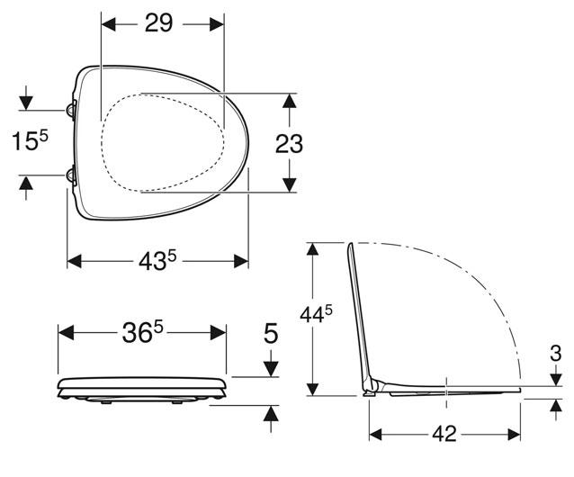 If&oslash; Cera h&aring;rdt toilets&aelig;de softclose, quick release eller faste beslag