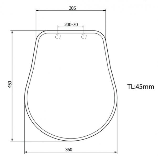 Lavabo Retro toilets&aelig;de - Blank hvid/krom beslag