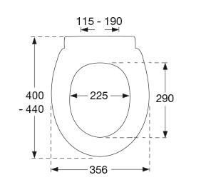 Pressalit 752 toilets&aelig;de m/soft close og l&aring;g - Hvid