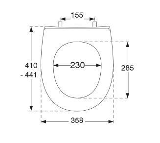 Pressalit Objecta Pro 989 toilets&aelig;de uden l&aring;g - Hvid