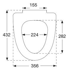 Pressalit 754 Sign toilets&aelig;de m/soft-close - Hvid
