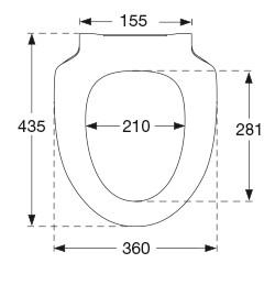 Pressalit Spira 956 toilets&aelig;de m/Soft-close - Hvid