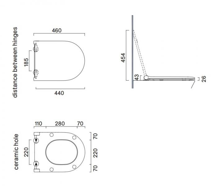 Catalano toilets&aelig;de m/SoftClose og TakeOff - Mat hvid