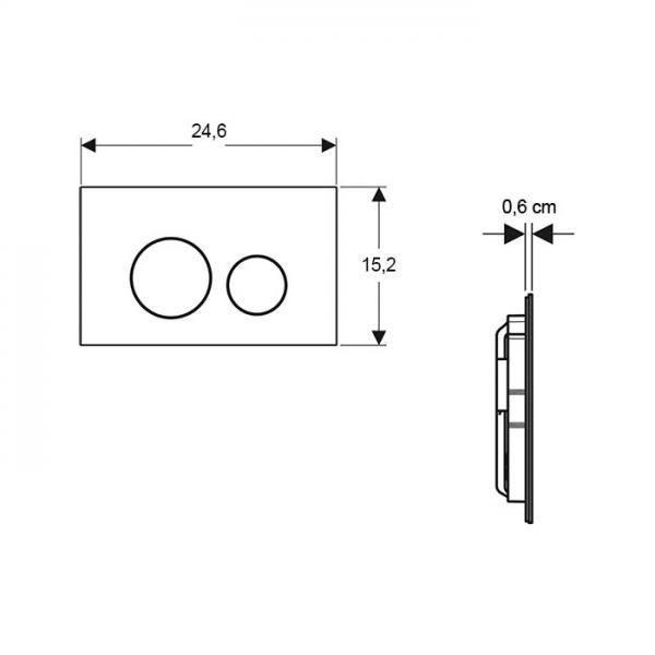 Geberit Sigma 40 Round betjeningsplade - Hvid
