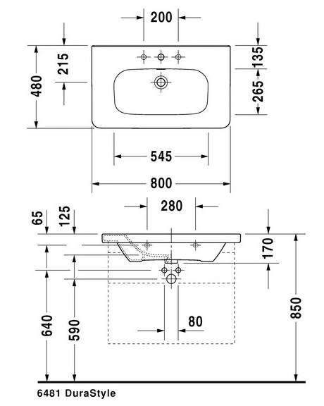 Duravit DuraStyle 80 m&oslash;belvask