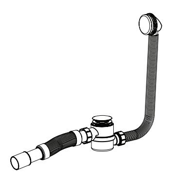 Str&oslash;mberg af- og overl&oslash;bss&aelig;t m/vandl&aring;s - Krom